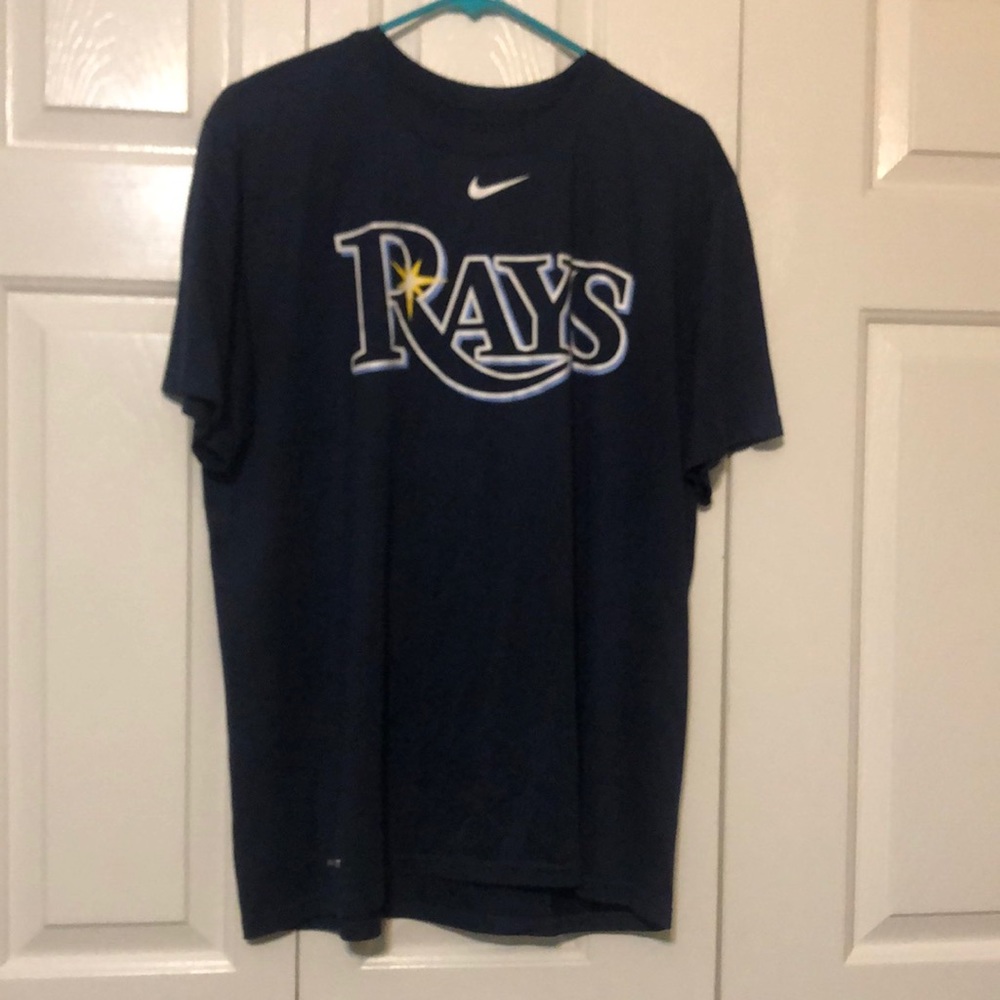 Nike Navy Blue Tampa Bay Rays Shirt Size XL